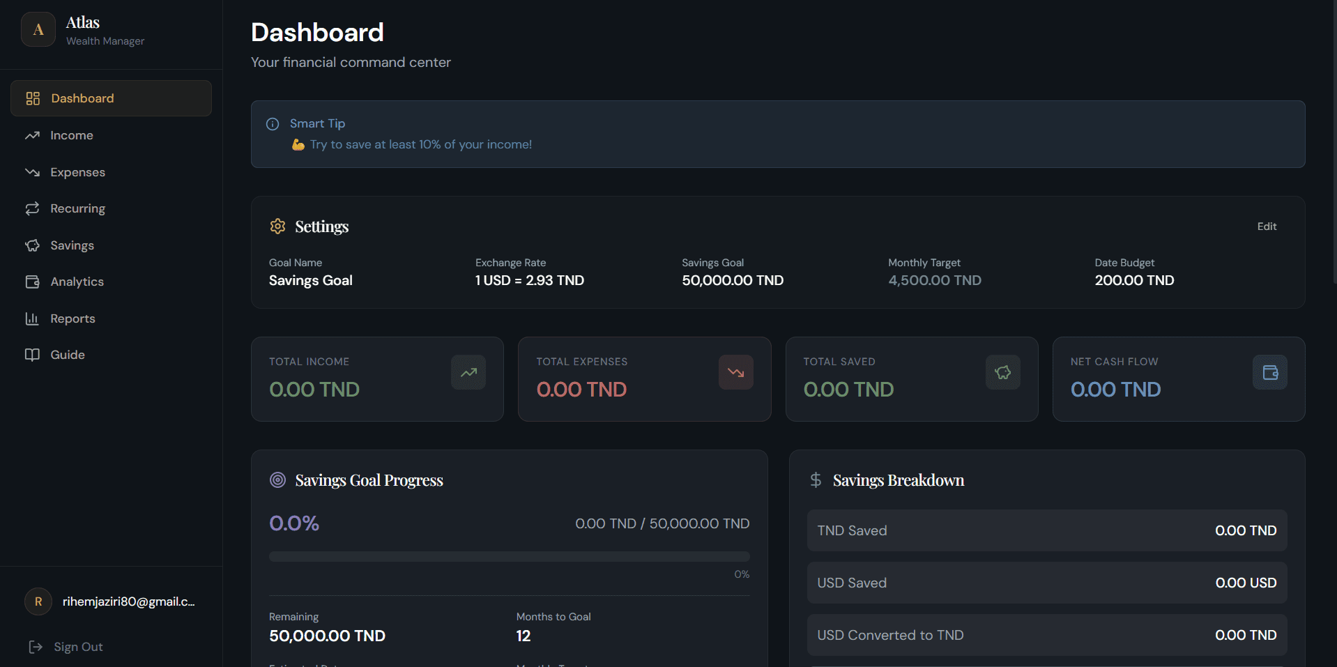 Atlas Dashboard