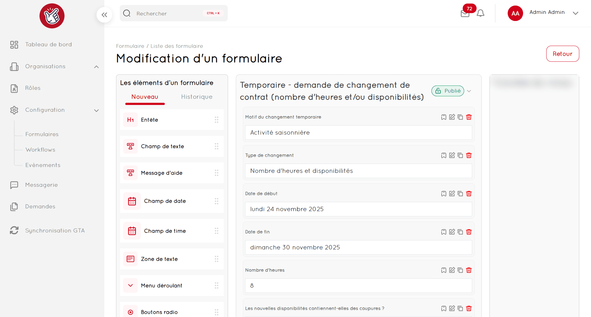 Form Builder Interface